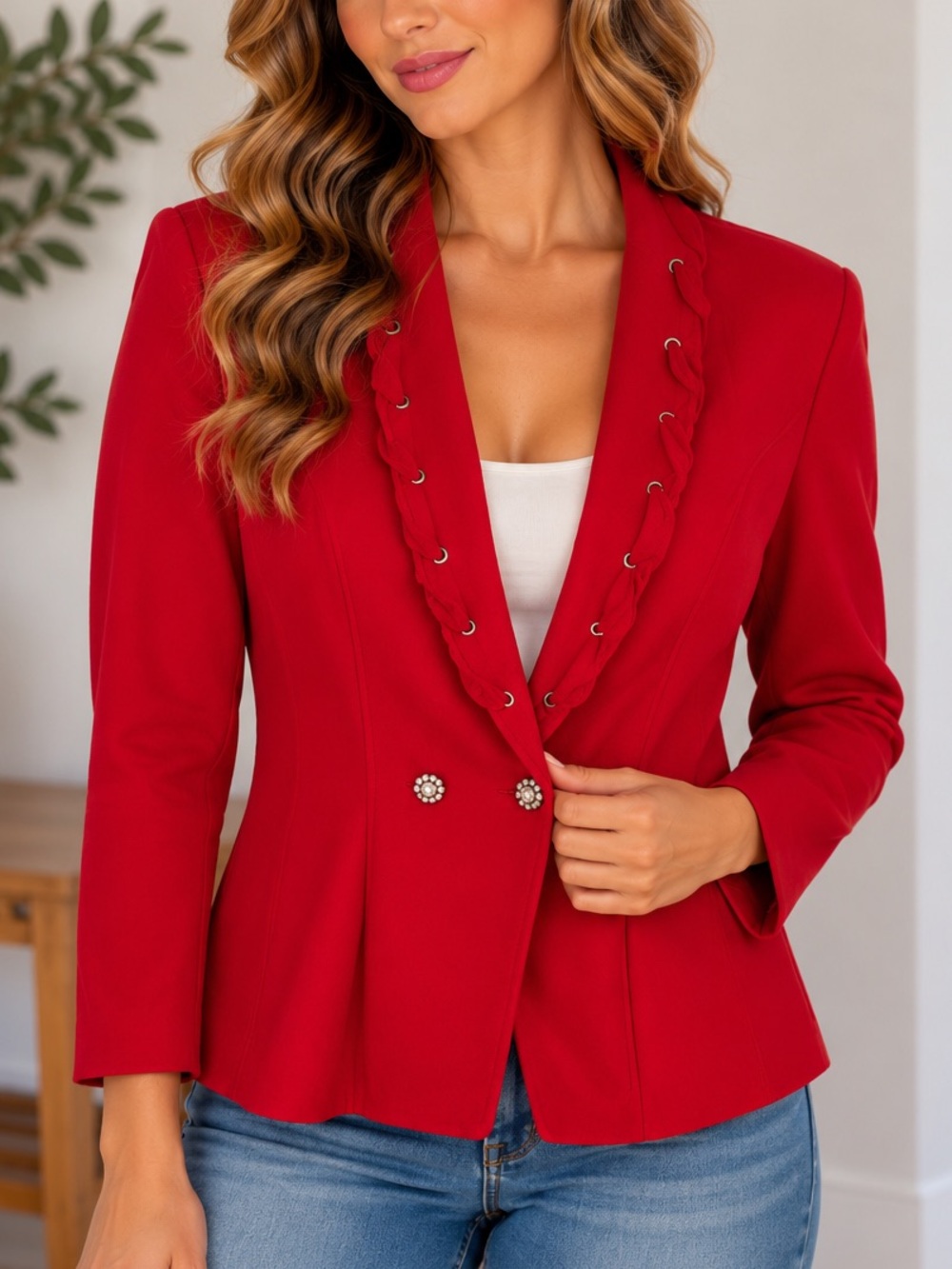 Vintage Sally USA Red Blazer
